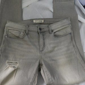 BANANA REPUBLIC | Premium Denim Grey Distressed Skinny Jeans Size 28